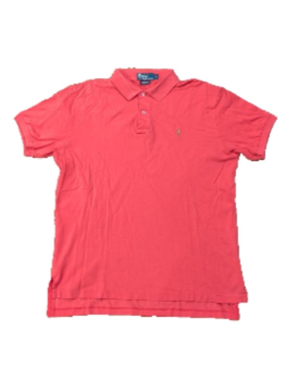 Ralph Lauren Polo Shirt Pink Red Pima Cotton Flesh Pony Logo Preppy Rugby Sz L
